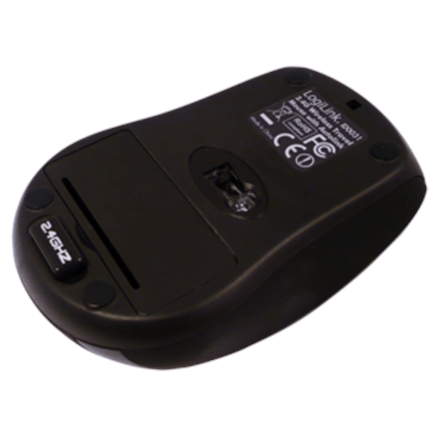 Logilink Maus optisch Funk 2.4 GHz wireless, Black, 2.4GH wireless mini mouse with autolink (Attēls 4)