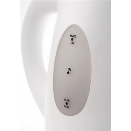 Adler AD 1207 Standard kettle, Plastic, White, 2000 W, 1.5 L, 360° rotational base (Attēls 3)