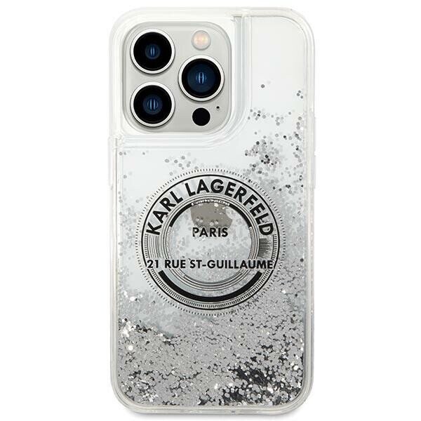 Karl Lagerfeld KLHCP14XLCRSGRS iPhone 14 Pro Max 6,7" srebrny|silver hardcase Liquid Glitter RSG (Attēls 3)