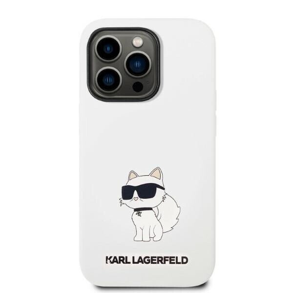 Karl Lagerfeld KLHMP14XSNCHBCH iPhone 14 Pro Max 6,7" hardcase biały|white Silicone Choupette MagSafe (Attēls 3)