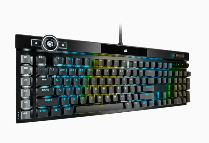 CORSAIR K100 RGB Mechanical Gaming Keyboard, OPX Switch, NA Layout, Wired, Black (Фото 5)