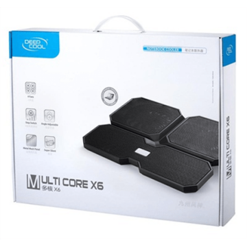 deepcool Multicore x6 Notebook cooler up to 15.6" 	900g g, 380X295X24mm mm, Black (Attēls 7)