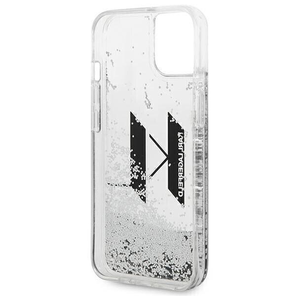 Karl Lagerfeld KLHCP14SLBKLCS iPhone 14 6,1" srebrny|silver hardcase Liquid Glitter Big KL (Attēls 7)