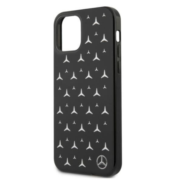 Mercedes MEHCP12MESPBK iPhone 12|12 Pro 6,1" czarny|black hardcase Silver Stars Pattern (Attēls 6)