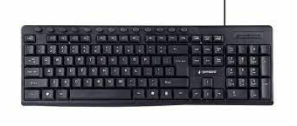 Gembird Multimedia Keyboard KB-UM-107	 USB Keyboard, Wired, US, Black (Attēls 2)