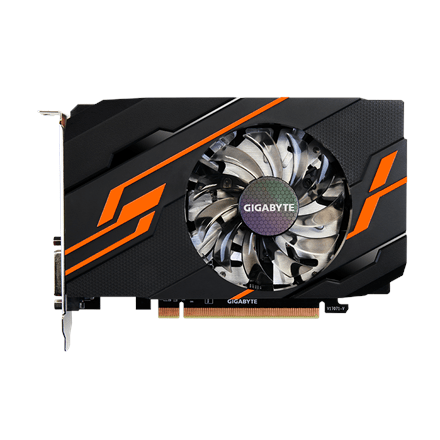Gigabyte NVIDIA, 2 GB, GeForce GT 1030, GDDR5, PCI Express 3.0, Cooling type Active, Processor frequency 1265 MHz, DVI-D ports quantity 1, HDMI ports quantity 1, Memory clock speed 6008 MHz (Фото 1)
