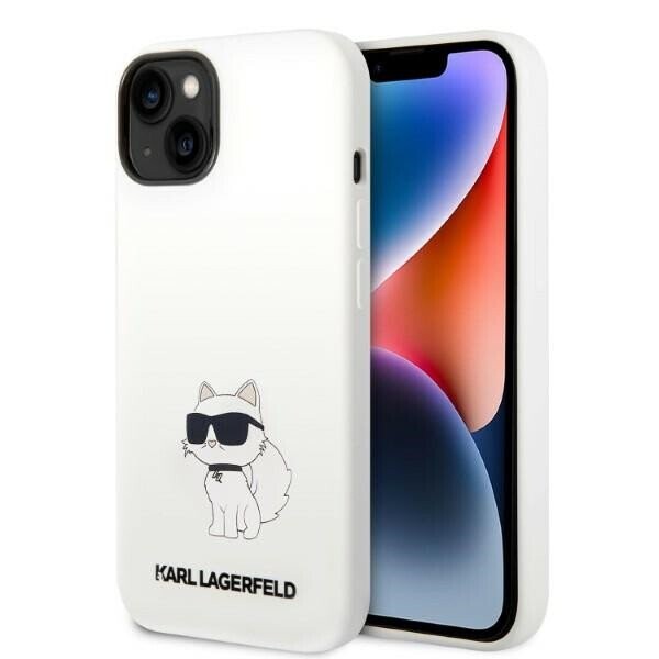 Karl Lagerfeld KLHMP14SSNCHBCH iPhone 14 6,1" hardcase biały|white Silicone Choupette MagSafe (Attēls 1)