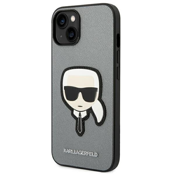 Karl Lagerfeld KLHCP14SSAPKHG iPhone 14 6,1" srebrny|silver hardcase Saffiano Karl`s Head Patch (Фото 2)