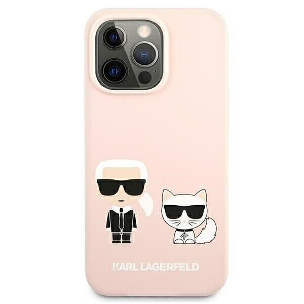 Karl Lagerfeld KLHMP13LSSKCI iPhone 13 Pro  | 13 6,1" hardcase jasnoróżowy|light pink Silicone Ikonik Karl & Choupette Magsafe (Attēls 4)