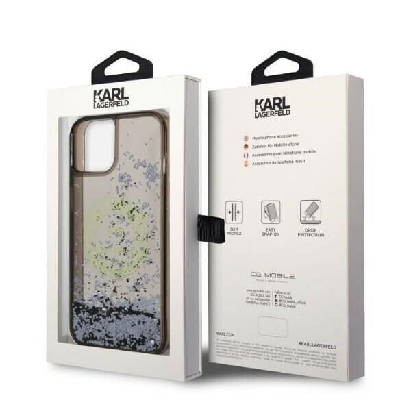 Karl Lagerfeld KLHCP14SLCRSGRK iPhone 14 6,1" czarny|black hardcase Liquid Glitter RSG (Attēls 8)