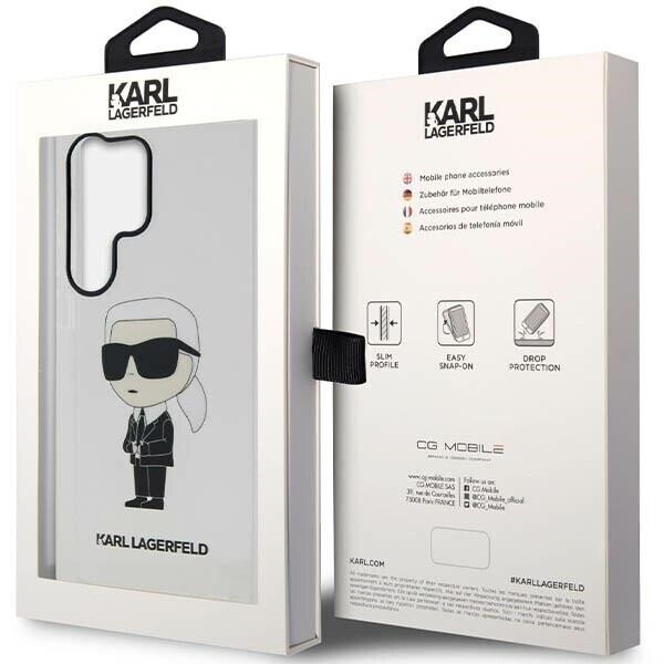 Karl Lagerfeld KLHCS23LHNIKTCT S23 Ultra S918 transparent hardcase Ikonik Karl Lagerfeld (Attēls 8)