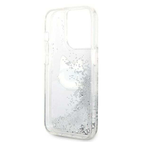 Karl Lagerfeld KLHCP14XLNCHCS iPhone 14 Pro Max 6,7" srebrny|silver hardcase Glitter Choupette Head (Attēls 7)