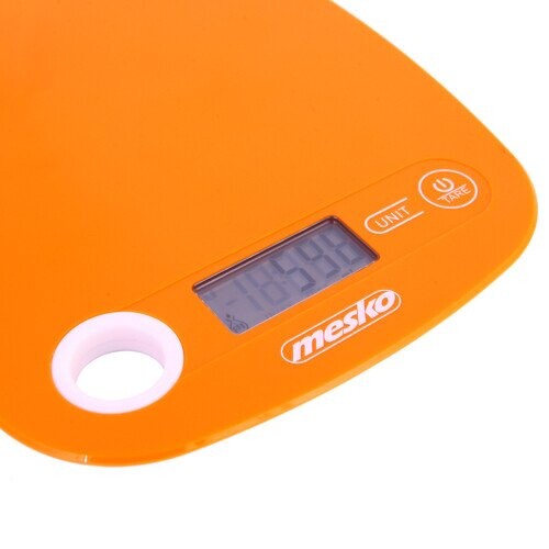 Mesko Kitchen scale MS 3159o Maximum weight (capacity) 5 kg, Graduation 1 g, Display type LCD, Orange (Фото 2)