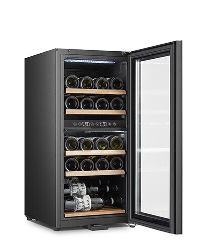Adler Wine Cooler AD 8080 Energy efficiency class G, Free standing, Bottles capacity 24, Cooling type Compressor, Black (Attēls 1)