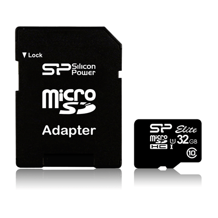 Silicon Power Elite UHS-I 16 GB, MicroSDHC, Flash memory class 10, SD adapter (Фото 1)
