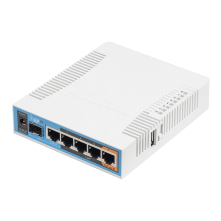 MikroTik RB962UiGS-5HacT2HnT Access Point Wi-Fi, 802.11a/n/ac, 2.4/5.0 GHz, Web-based management, 1.3 Gbit/s, Power over Ethernet (PoE) (Attēls 1)