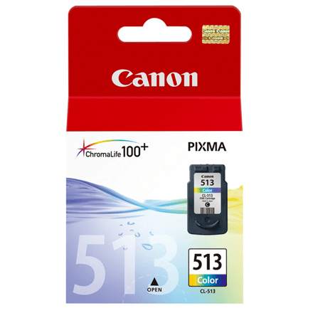 Canon CL-513 Tri-Colour Ink Cartridge, Cyan, Magenta, Yellow (Attēls 1)