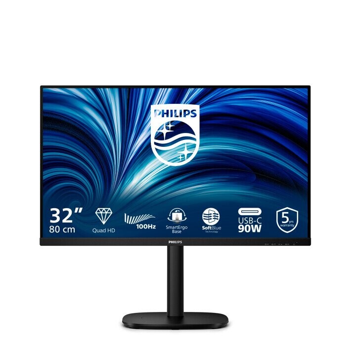 Philips 32B2U3601/00 computer monitor 80 cm (31.5") 2560 x 1440 pixels Quad HD LCD Black (Attēls 2)