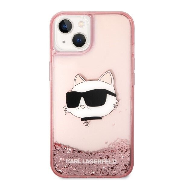 Karl Lagerfeld KLHCP14SLNCHCP iPhone 14 6,1" różowy|pink hardcase Glitter Choupette Head (Фото 3)