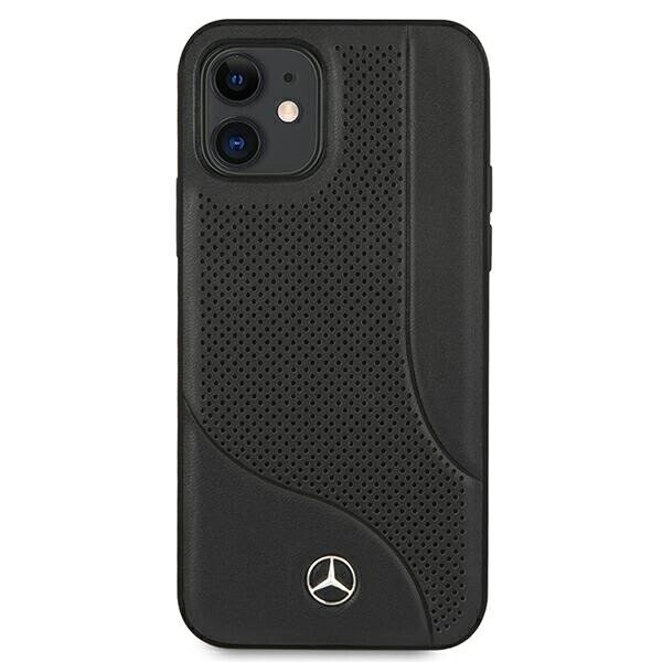 Mercedes MEHCP12SCDOBK iPhone 12 mini 5,4" czarny|black hardcase Leather Perforated Area (Attēls 3)