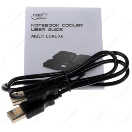 deepcool Multicore x6 Notebook cooler up to 15.6" 	900g g, 380X295X24mm mm, Black (Фото 8)