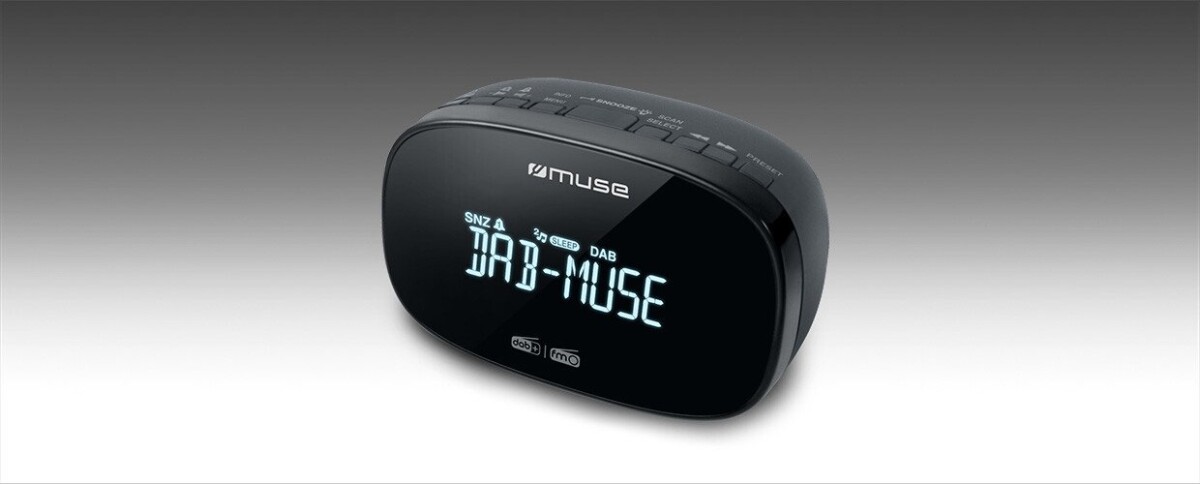 Muse DAB+/FM Dual Alarm Clock Radio M-150 CDB Alarm function, AUX in, Black (Attēls 1)