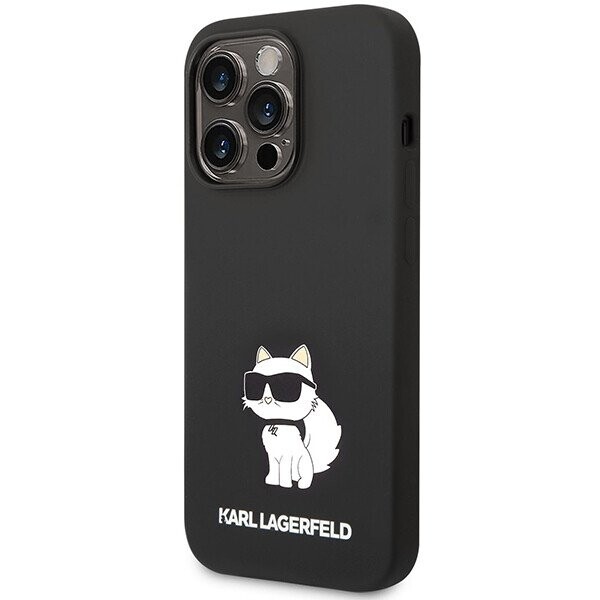 Karl Lagerfeld KLHMP14XSNCHBCK iPhone 14 Pro Max 6,7" hardcase czarny|black Silicone Choupette MagSafe (Attēls 2)