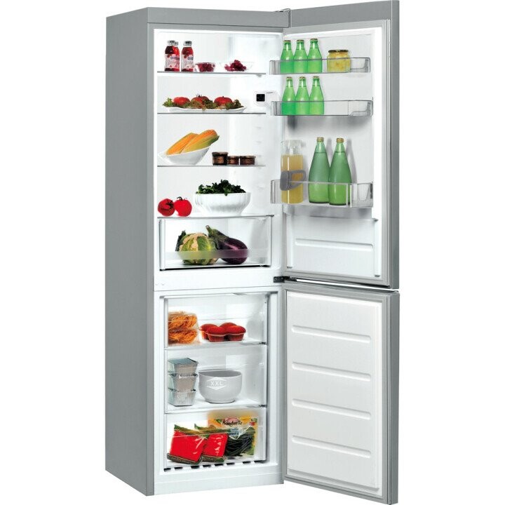 INDESIT Refrigerator LI7 SN1E X Energy efficiency class F, Free standing, Combi, Height 176.3 cm, No Frost system, Fridge net capacity 197 L, Freezer net capacity 98 L, 40 dB, Inox (Фото 2)
