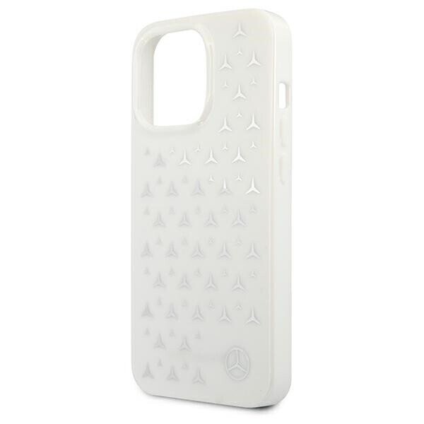 Mercedes MEHCP13XESPWH iPhone 13 Pro Max 6,7" biały|white hardcase Silver Stars Pattern (Attēls 6)