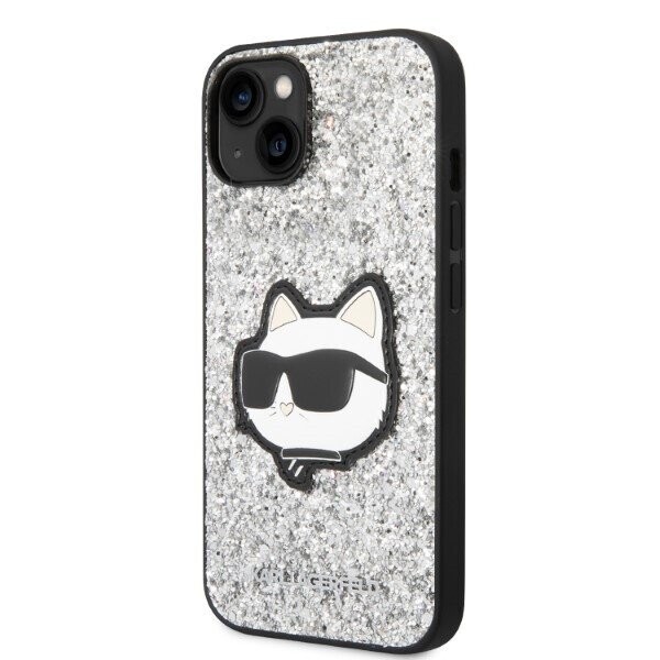 Karl Lagerfeld KLHCP14SG2CPS iPhone 14 6,1" srebrny|silver hardcase Glitter Choupette Patch (Фото 2)