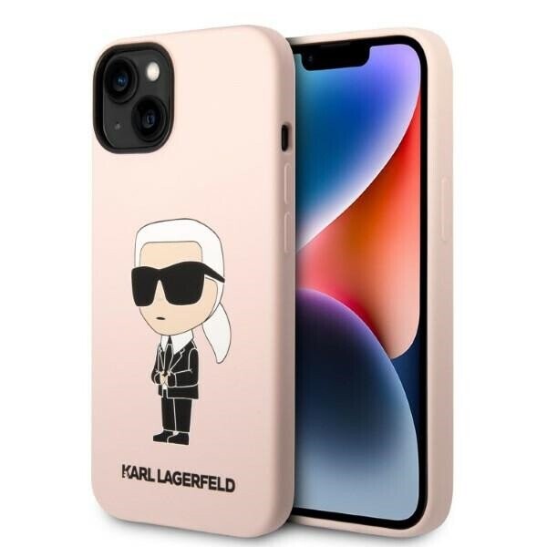 Karl Lagerfeld KLHMP14MSNIKBCP iPhone 14 Plus 6,7" hardcase różowy|pink Silicone Ikonik Magsafe (Attēls 1)