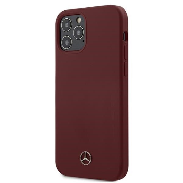 Mercedes MEHCP12MSILRE iPhone 12|12 Pro 6,1" czerwony|red hardcase Silicone Line (Attēls 1)