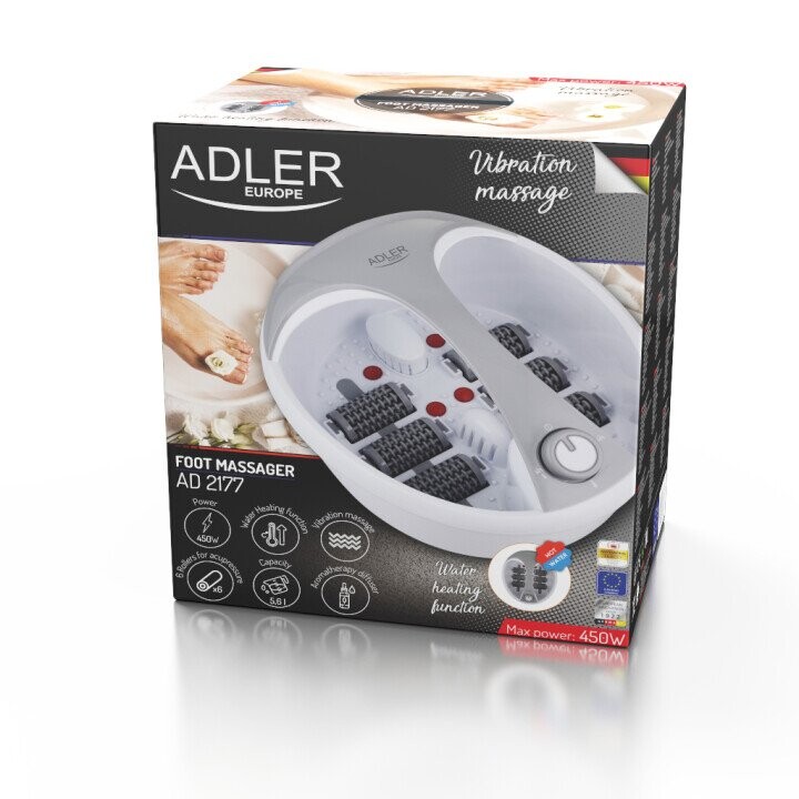 Adler Foot massager AD 2177 White/Silver (Фото 10)