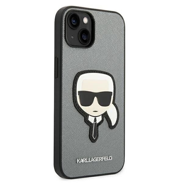 Karl Lagerfeld KLHCP14SSAPKHG iPhone 14 6,1" srebrny|silver hardcase Saffiano Karl`s Head Patch (Фото 4)