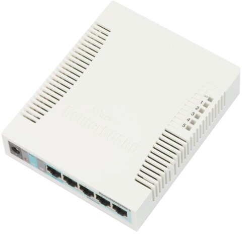 MikroTik Switch RB260GS 10/100/1000 Mbit/s, Ethernet LAN (RJ-45) ports 5, SFP ports quantity 1, Desktop, POE-in (Attēls 1)