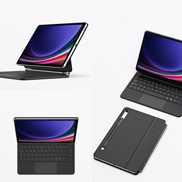 Dux Ducis Keyboard (MK Series) Case with Bluetooth Keyboard for Samsung Galaxy Tab S9 | S8 | S7 - Black (Фото 7)