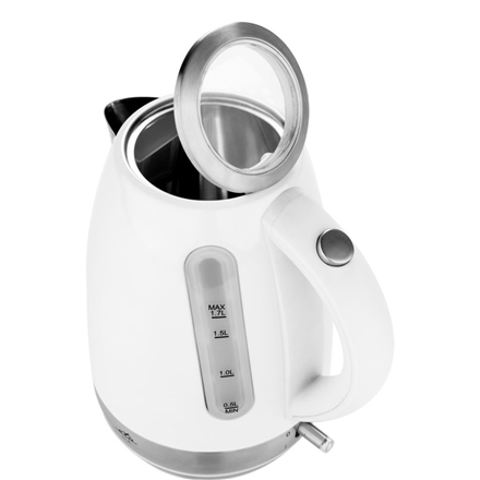 ETA Kettle ETA859890030 Standard kettle, Stainless steel, White, 2100 W, 360° rotational base, 1.7 L (Attēls 1)
