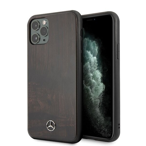 Mercedes MEHCN65VWOBR iPhone 11 Pro Max hard case brązowy|brown Wood Line Rosewood (Attēls 1)