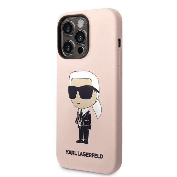 Karl Lagerfeld KLHMP14XSNIKBCP iPhone 14 Pro Max 6,7" hardcase różowy|pink Silicone Ikonik Magsafe (Фото 2)