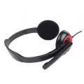Gembird MHS-002 Stereo headset 3.5 mm, Black/Red, Built-in microphone (Attēls 2)