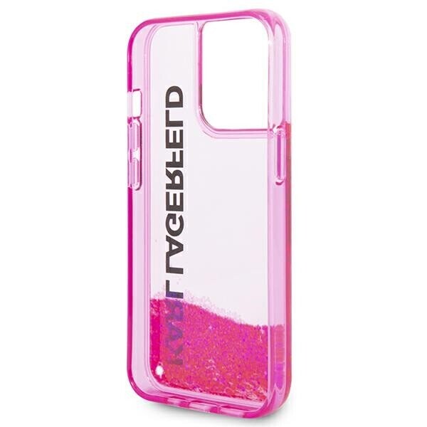 Karl Lagerfeld KLHCP14XLCKVF iPhone 14 Pro Max 6,7" różowy|pink hardcase Liquid Glitter Elong (Attēls 7)