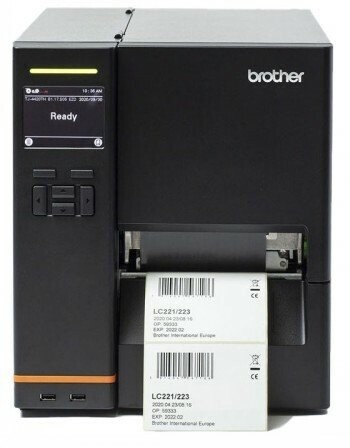 BROTHER TJ-4420TN 4-INCH INDUSTRIAL HIGH VOLUME LABEL PRINTER, 203 DPI, 14 IPS, USB, SERIAL, LAN + USB-HOST, LCD-DISPLAY (Attēls 1)