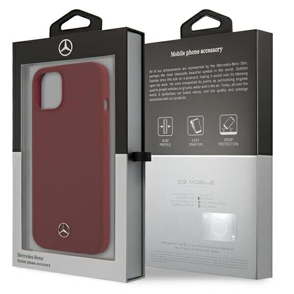 Mercedes MEHCP13MSILRE iPhone 13 6,1" czerwony|red hardcase Silicone Line (Attēls 8)