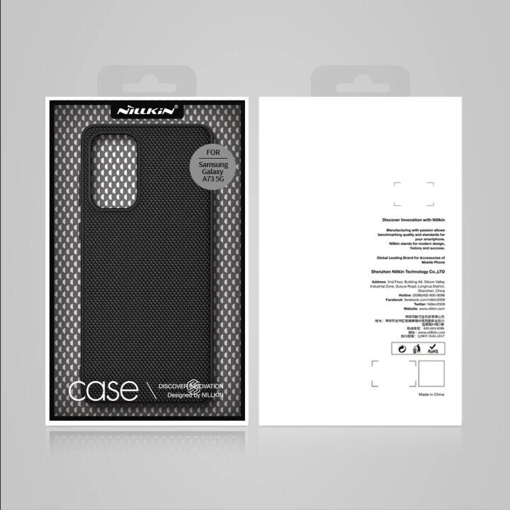Nillkin Textured Case durable reinforced case with gel frame and nylon back for Samsung Galaxy A73 black (Attēls 10)