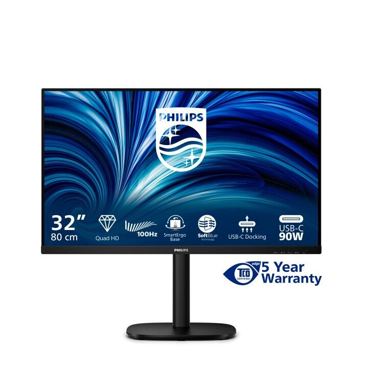 Philips 32B2U3601/00 computer monitor 80 cm (31.5") 2560 x 1440 pixels Quad HD LCD Black (Attēls 4)