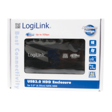 Logilink External hard drive enclosure, black