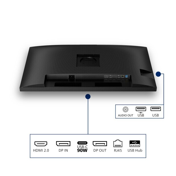 Philips 32B2U3601/00 computer monitor 80 cm (31.5") 2560 x 1440 pixels Quad HD LCD Black (Attēls 7)