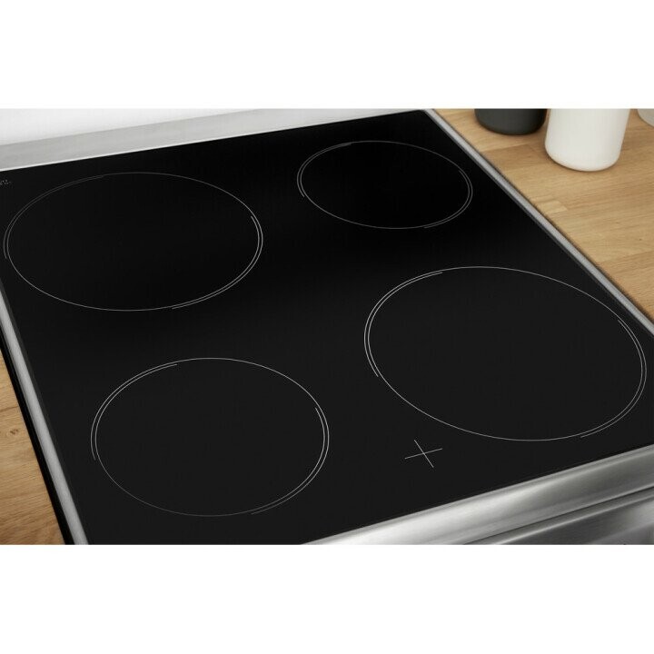 INDESIT Cooker IS5V8CHX/E Hob type Electric, Oven type Electric, Stainless steel, Width 50 cm, Grilling, Electronic, 57 L, Depth 60 cm (Attēls 2)