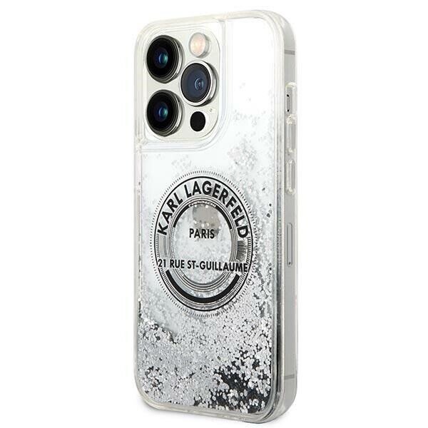 Karl Lagerfeld KLHCP14XLCRSGRS iPhone 14 Pro Max 6,7" srebrny|silver hardcase Liquid Glitter RSG (Фото 2)