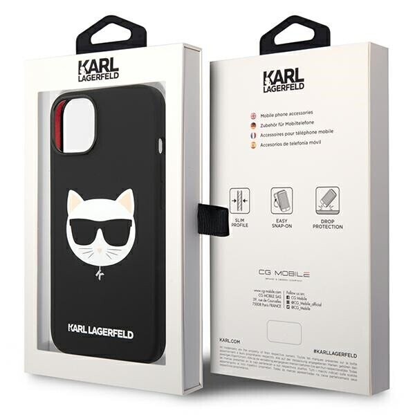 Karl Lagerfeld KLHMP14MSLCHBK iPhone 14 Plus 6,7" hardcase czarny|black Silicone Choupette Head Magsafe (Attēls 8)